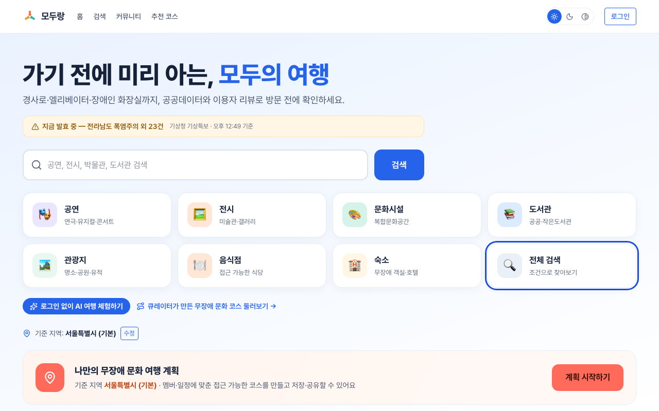23단계 화면. 현재 포커스는 n=71 '전체 검색 둘러보기' 링크에 있으며, 목표인 n=117 '서울도서관 상세 보기' 링크는 46칸 뒤에 위치한다.